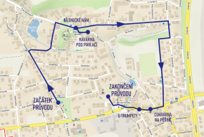 Trasa průvodu Chaberského masopustu